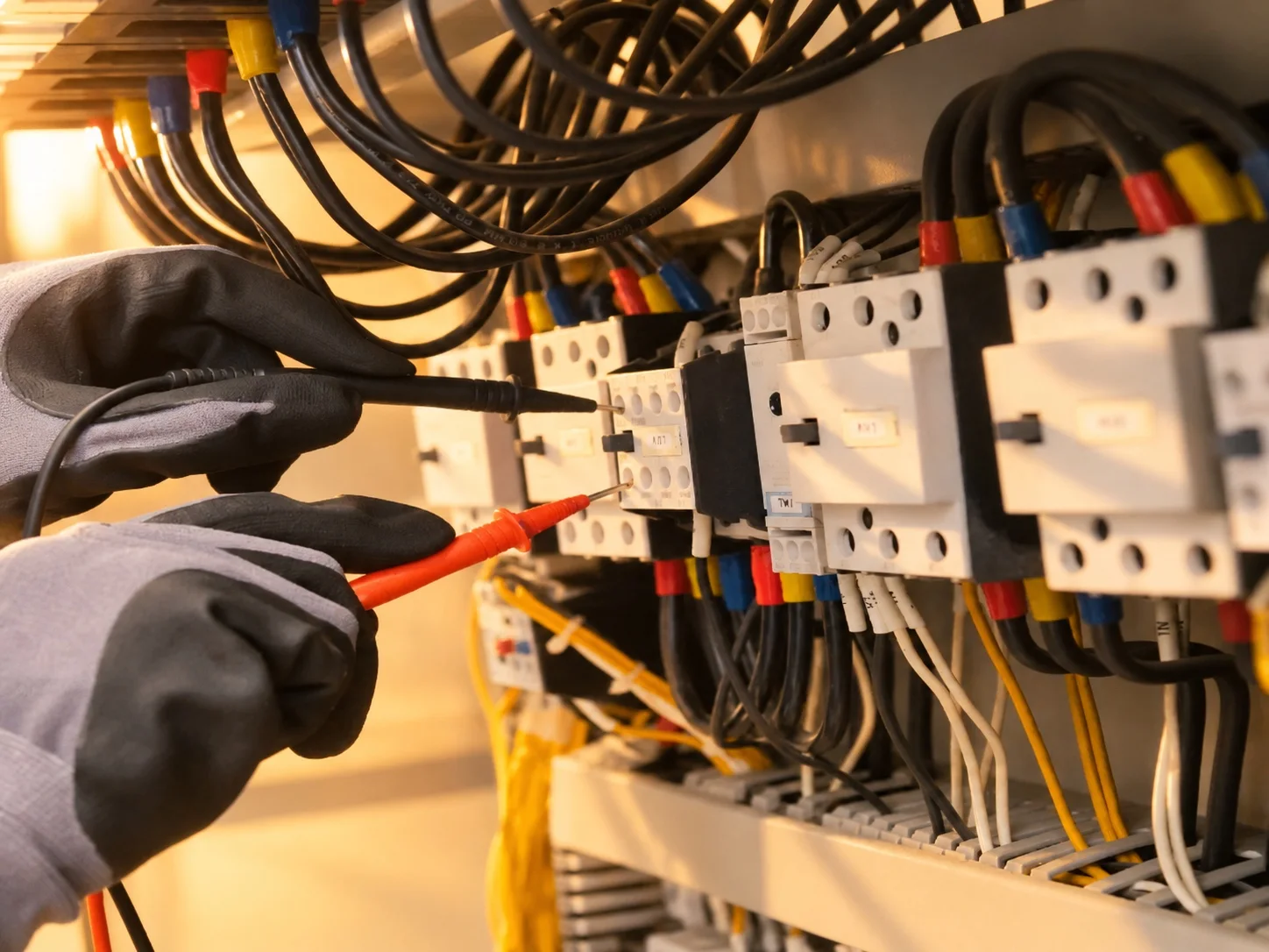 Contrôle d’un équipement électrique avec pointes de mesure
